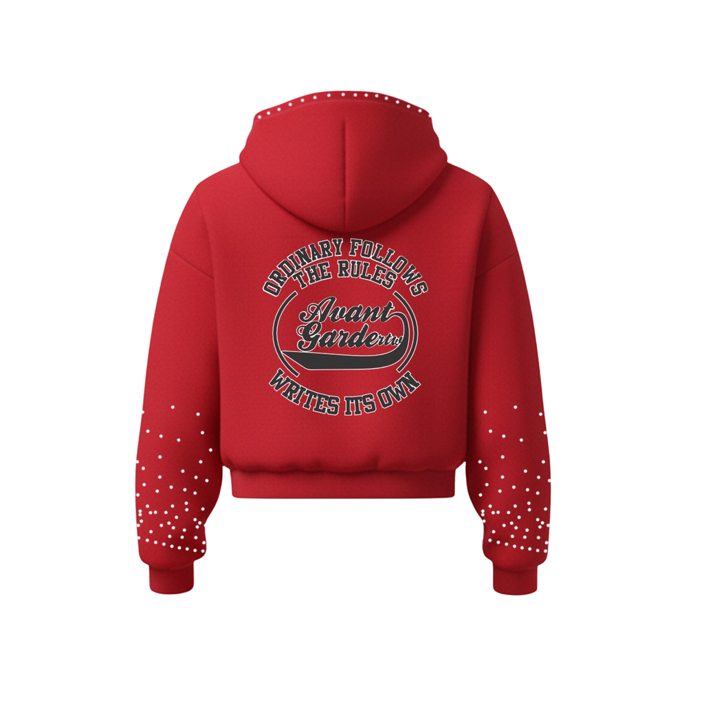 AVANT GARDE VELOUR ZIP (RED)