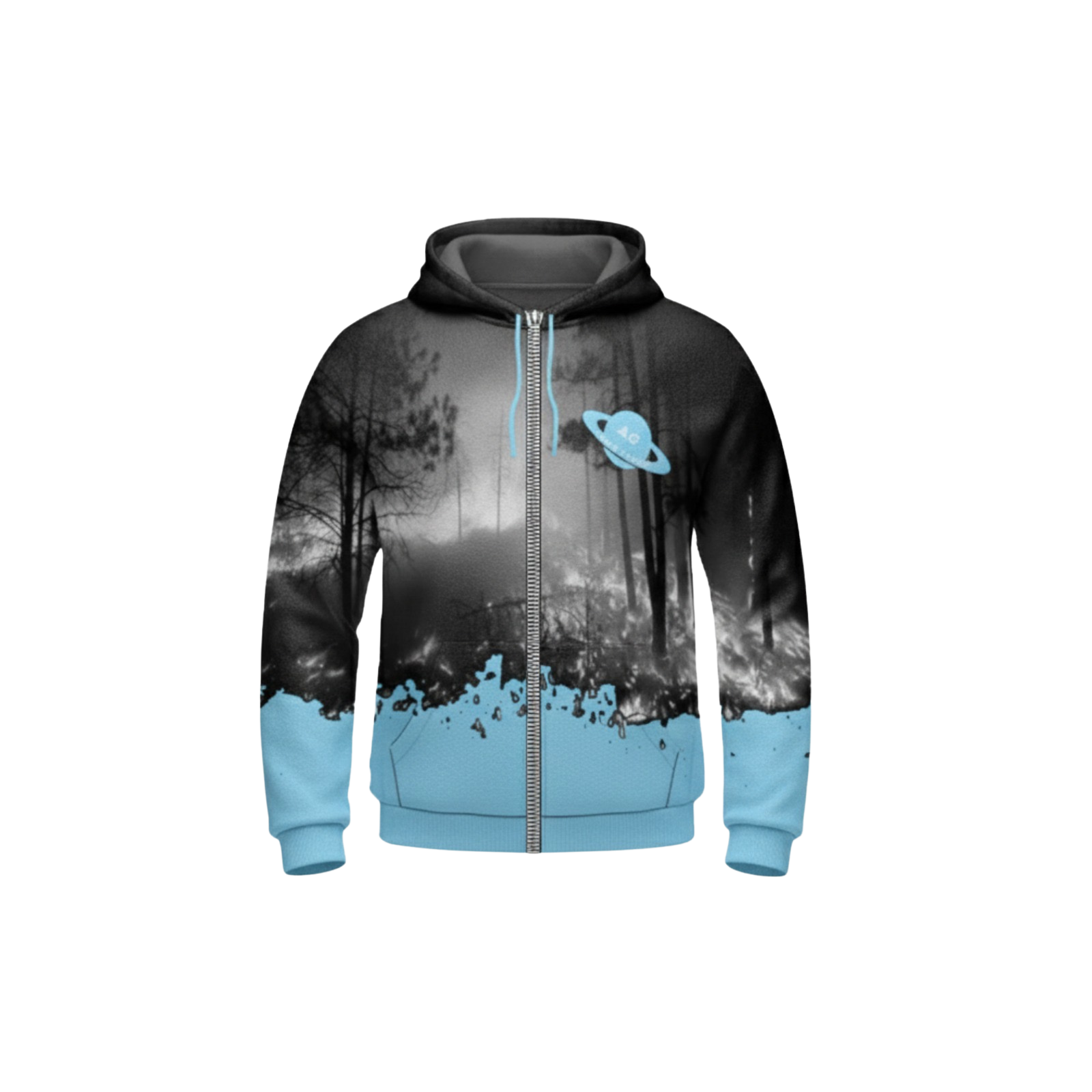 AVANT GARDE GRAPHIC ZIP HOODIE