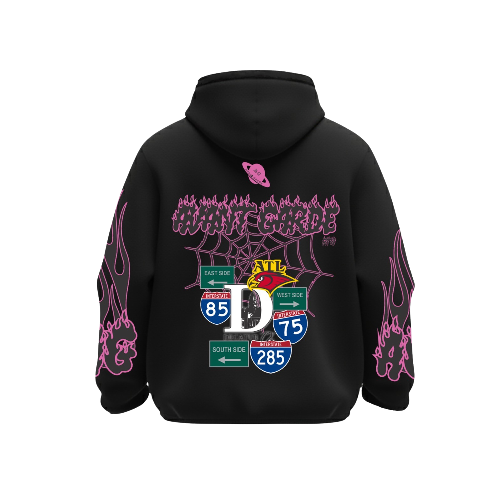 AVANT GARDE PINK BLAZE GRAPHIC HOODIE