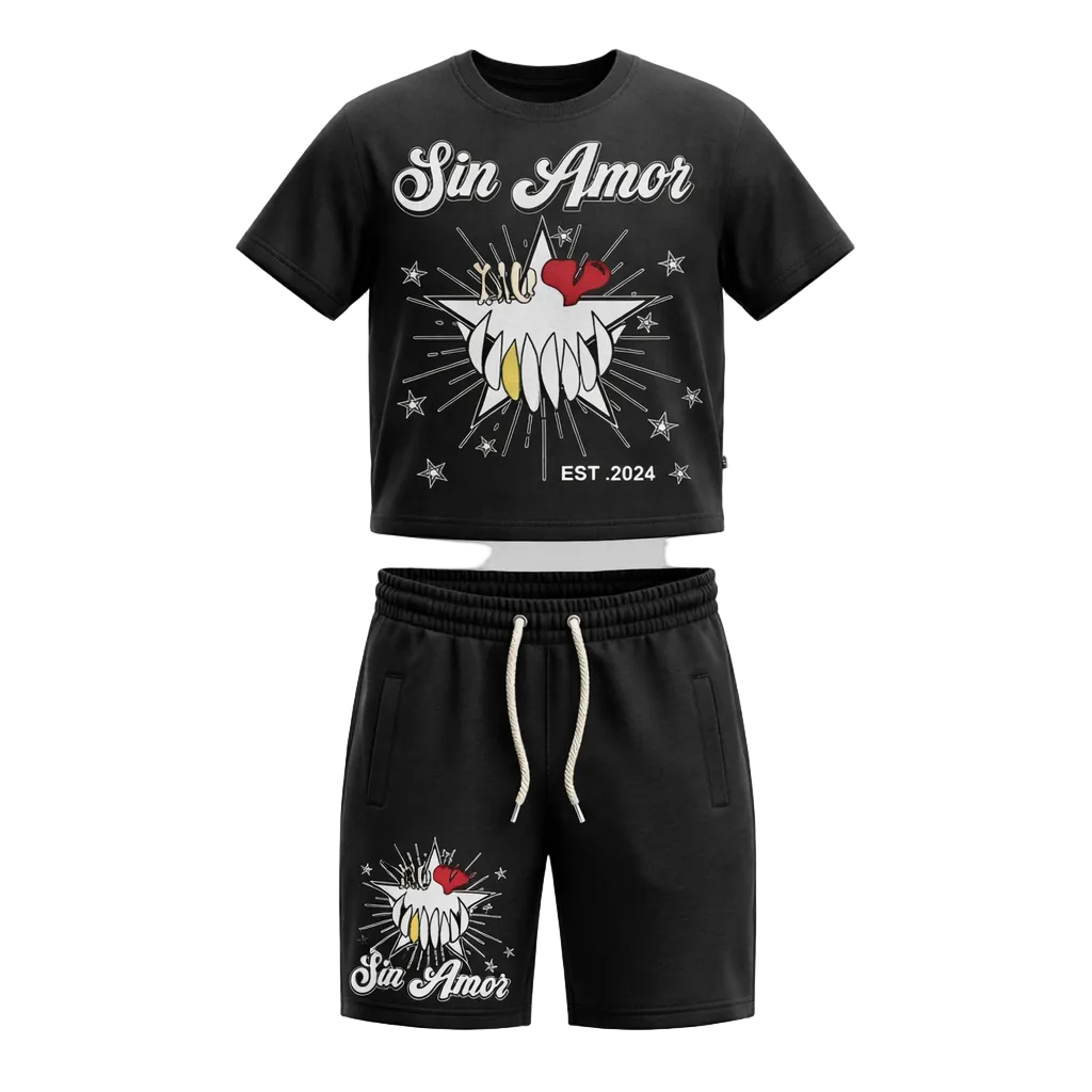 SIN AMOR KIDS GRAPHIC BLACK SET