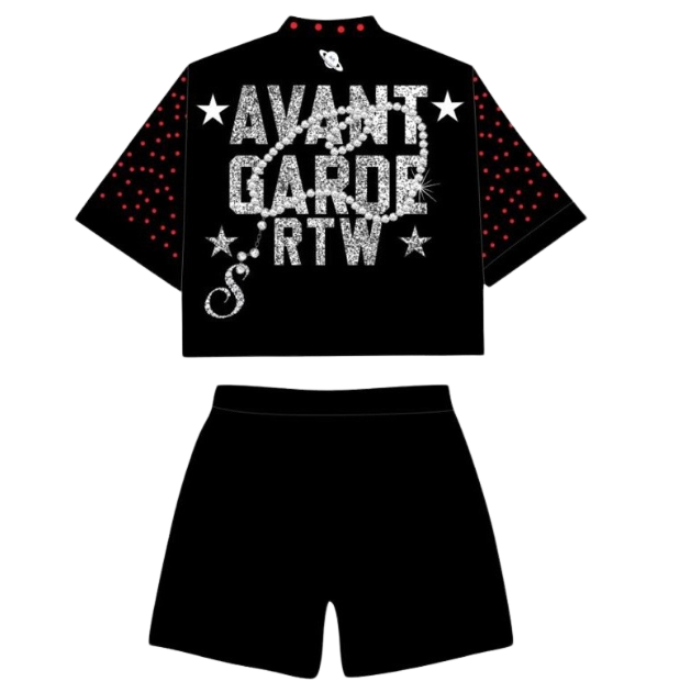 AVANT GARDE BLACK SHORT SET