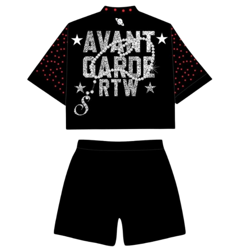 AVANT GARDE BLACK SHORT SET