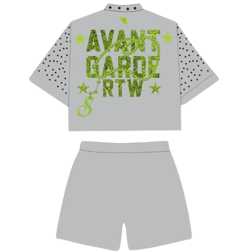 AVANT GARDE RHINESTONE WHITE SET
