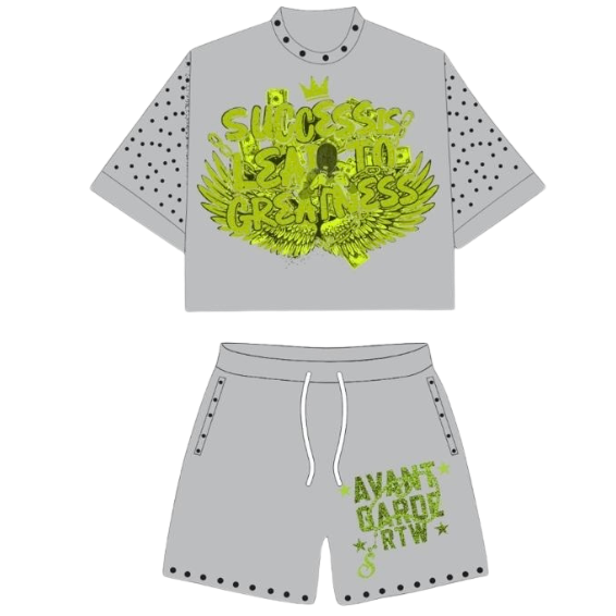 AVANT GARDE RHINESTONE WHITE SET