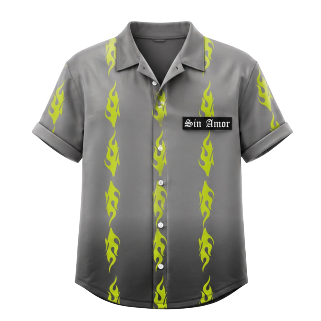 SIN AMOR FLAME BUTTON-UP