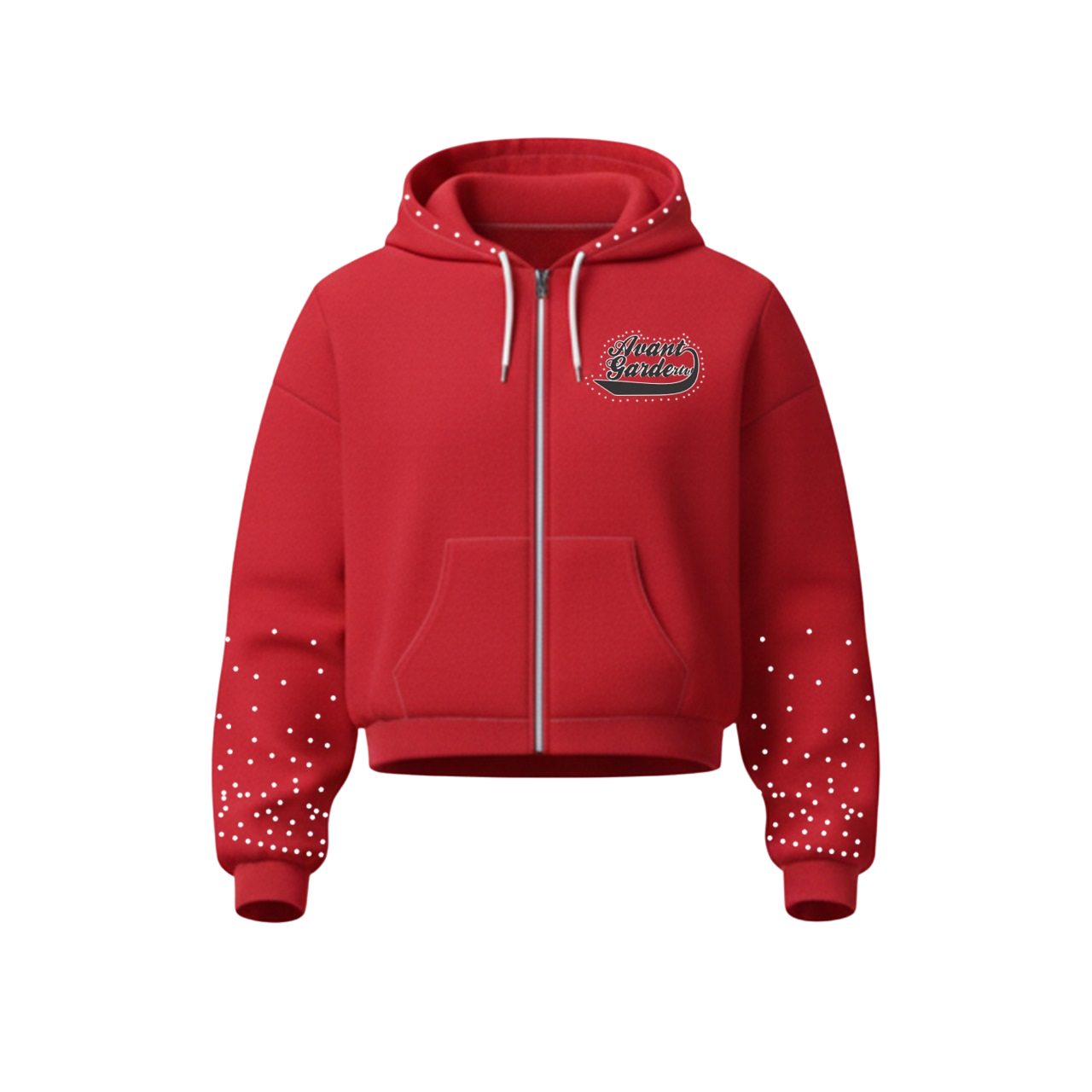 AVANT GARDE VELOUR ZIP (RED)